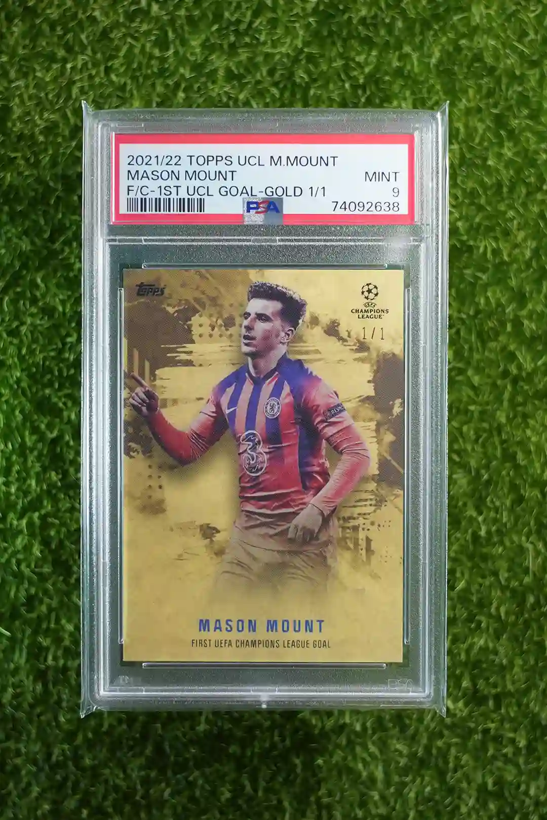 2021-22 Topps UCL Mason Mount First UCL Goal Gold 1/1