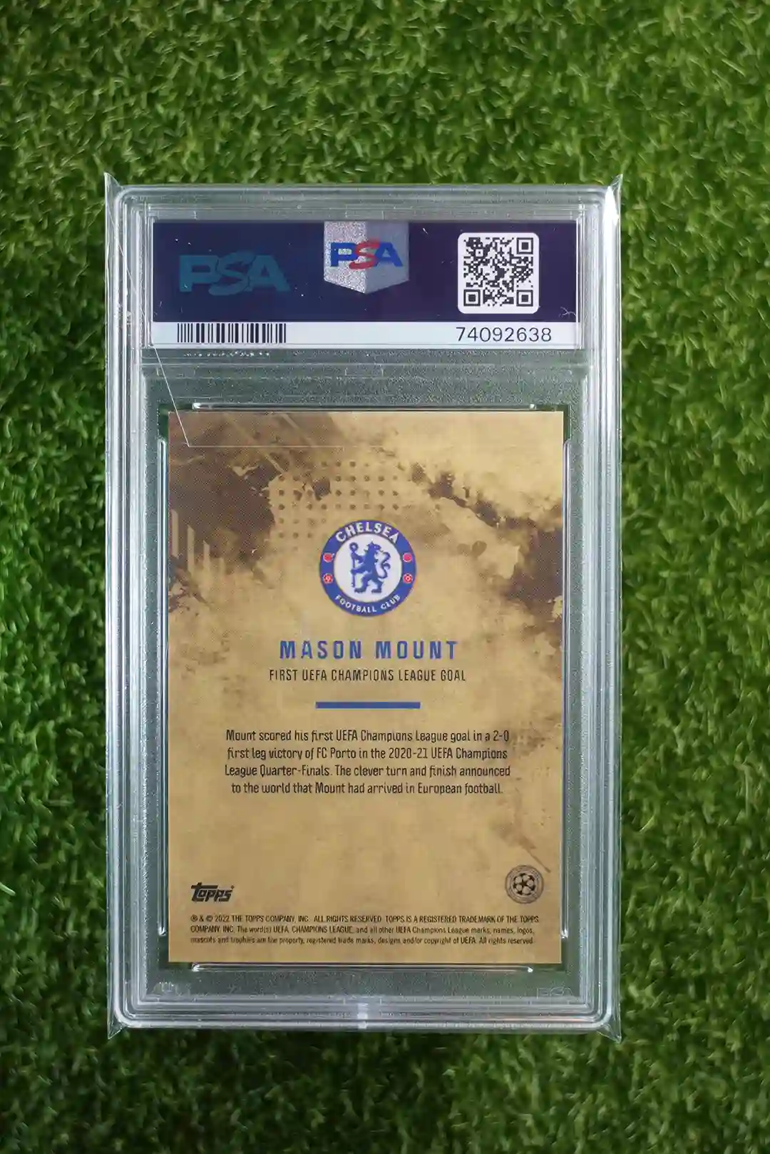 2021-22 Topps UCL Mason Mount First UCL Goal Gold 1/1 - Image 2