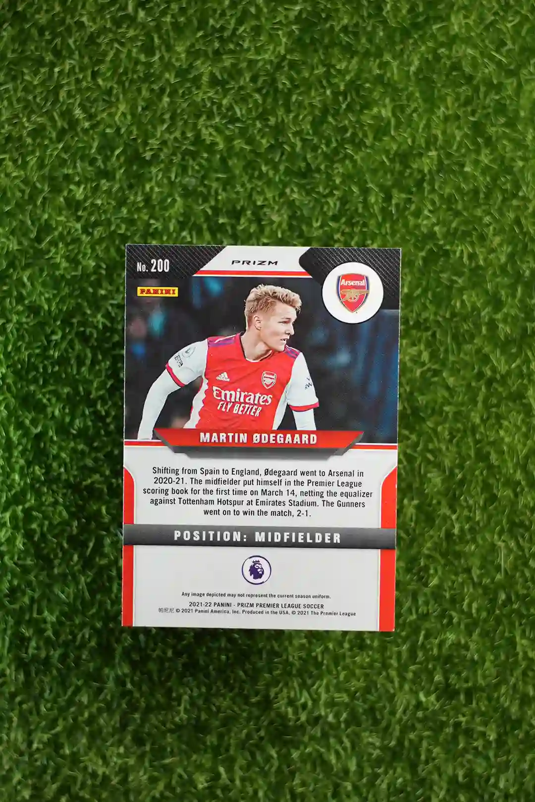 2021 Prizm Premier League Soccer Martin Ødegaard - Image 2