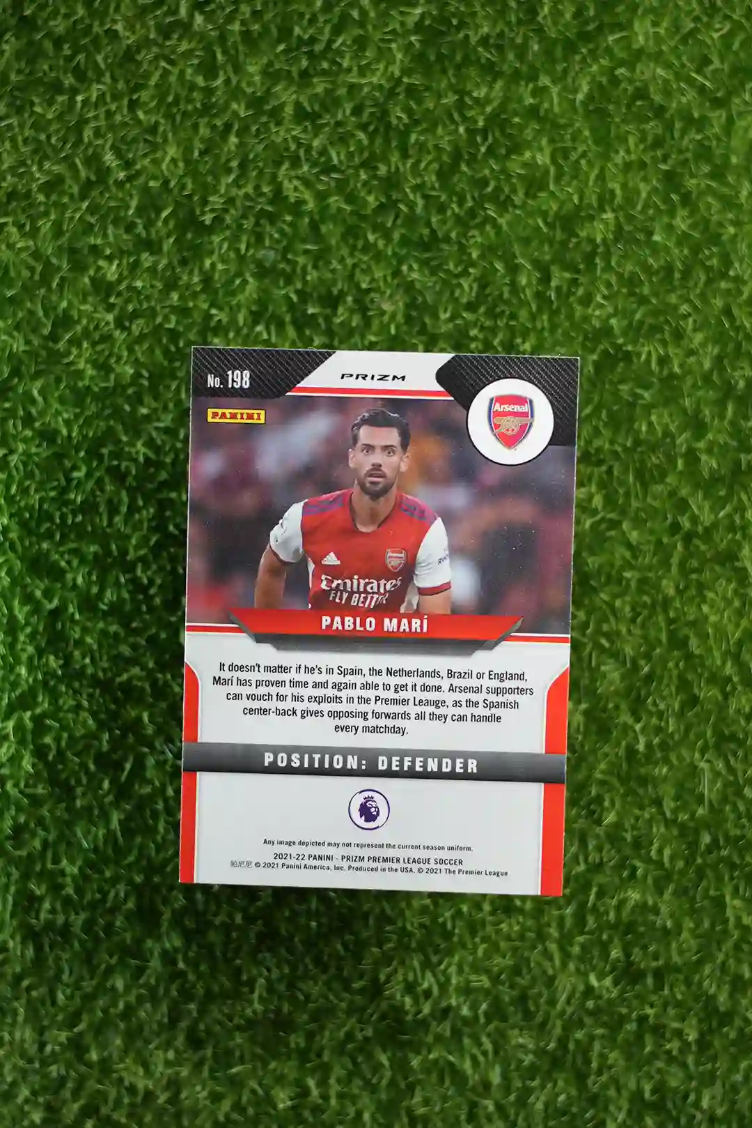 2021 Prizm Premier League Soccer Pablo Marí RC - Image 2