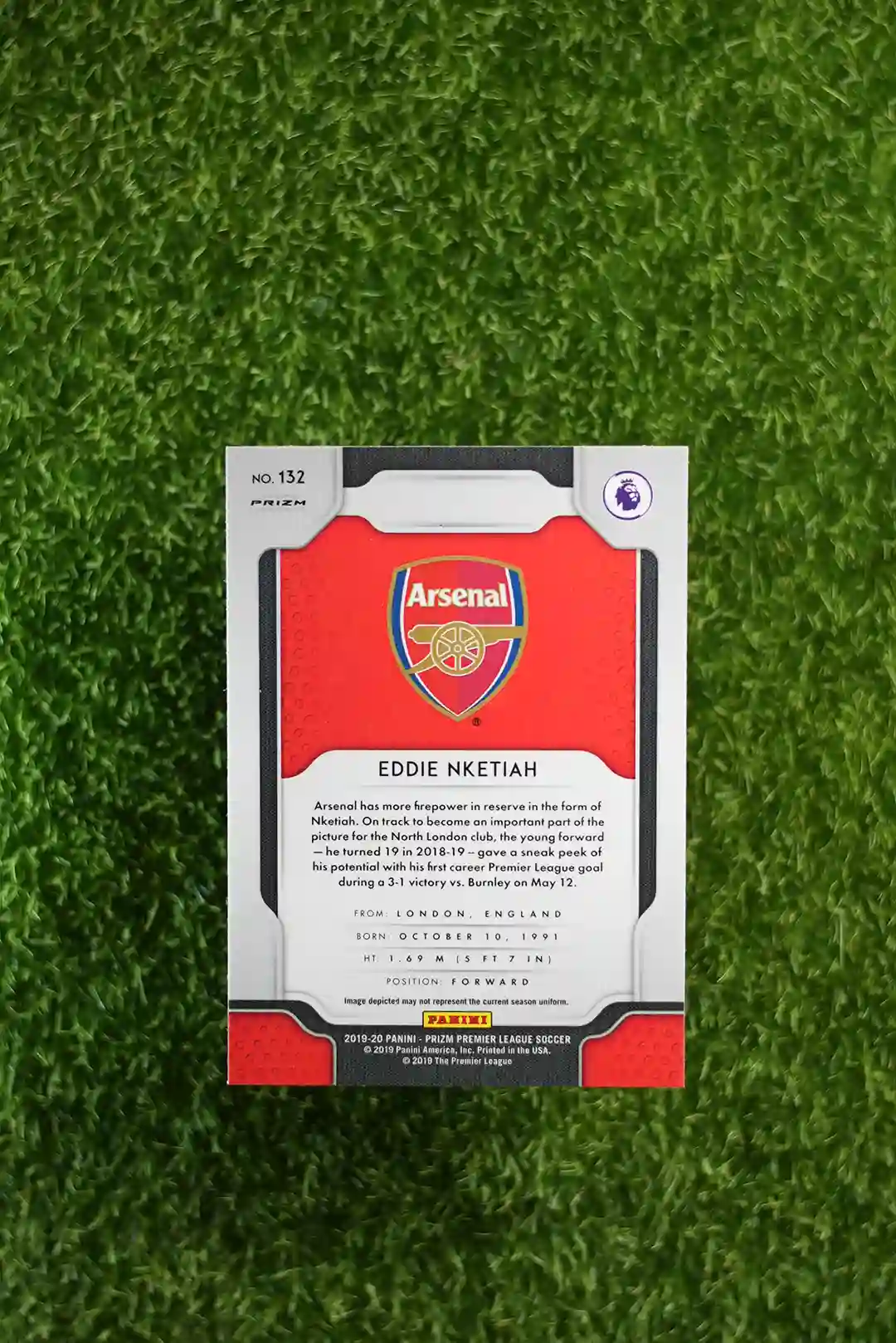 : 2019-20 Prizm Premier League Soccer Eddie Nketiah RC Silver Prizm - Image 2