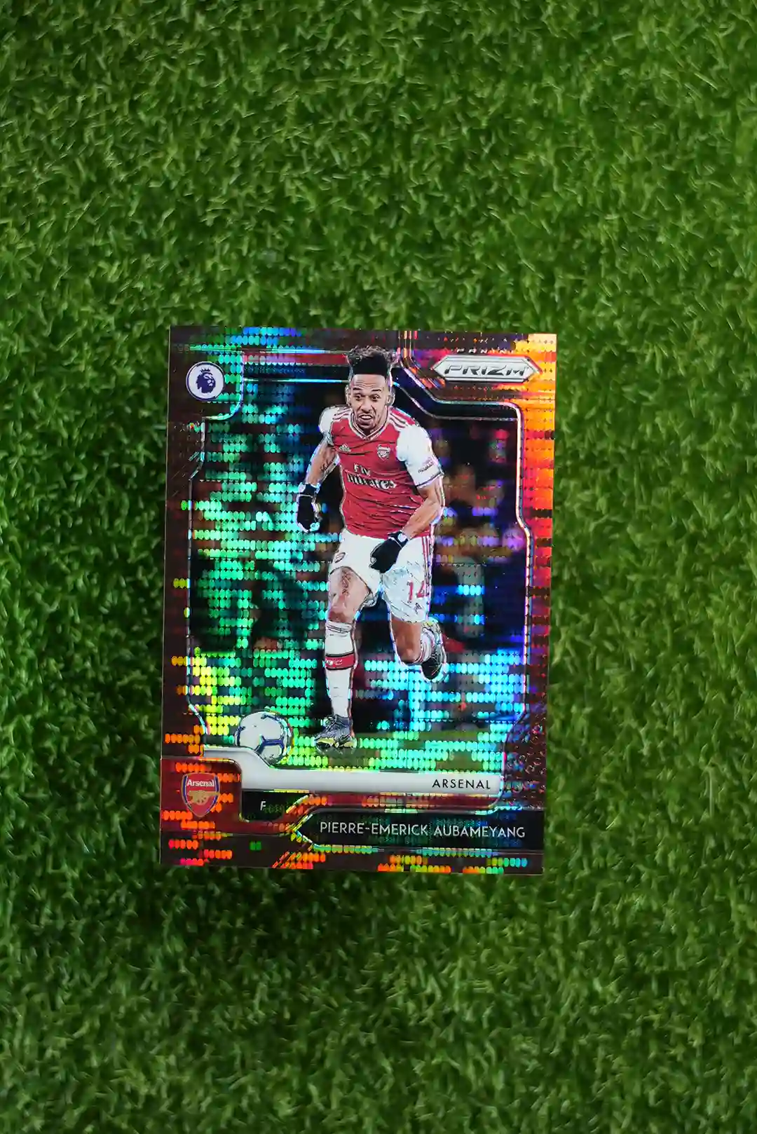 : 2019-20 Prizm Premier League Soccer Pierre-Emerick Aubameyang Red Prizm #05/20