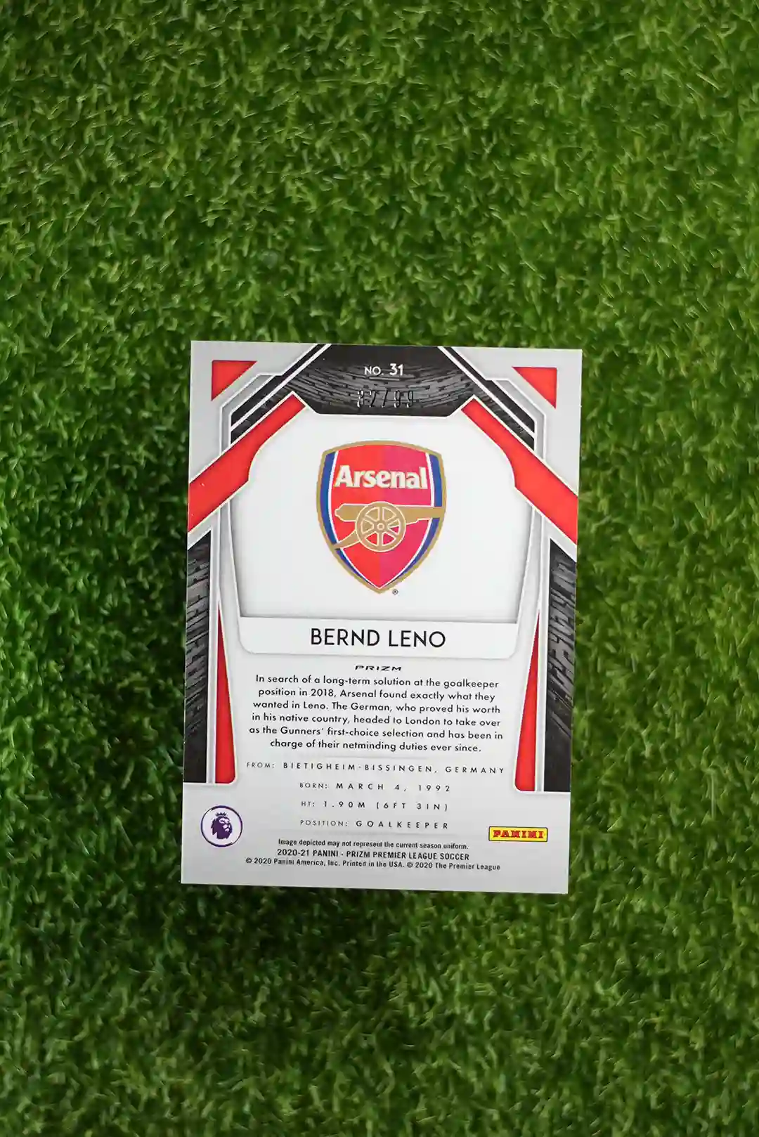 2020 Prizm Bernd Leno Purple Prizm 31 - Image 2