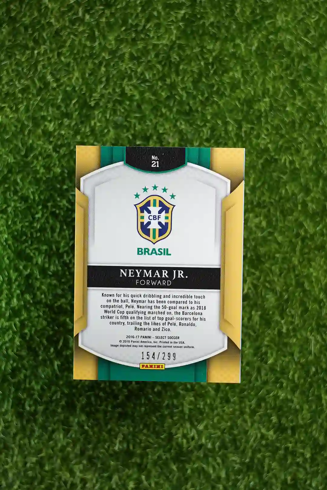 2015-16 Select Neymar Jr Blue Prizm 154/299 - Image 2