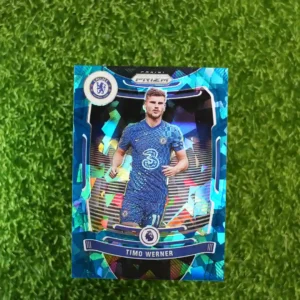 2021-22 Panini Prizm Premier League Soccer Timo Werner Blue Shimmer Prizm