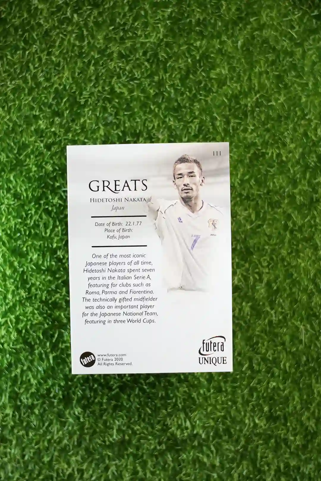 2020 Futera Unique Hidetoshi Nakata GREATS 111 - Image 2