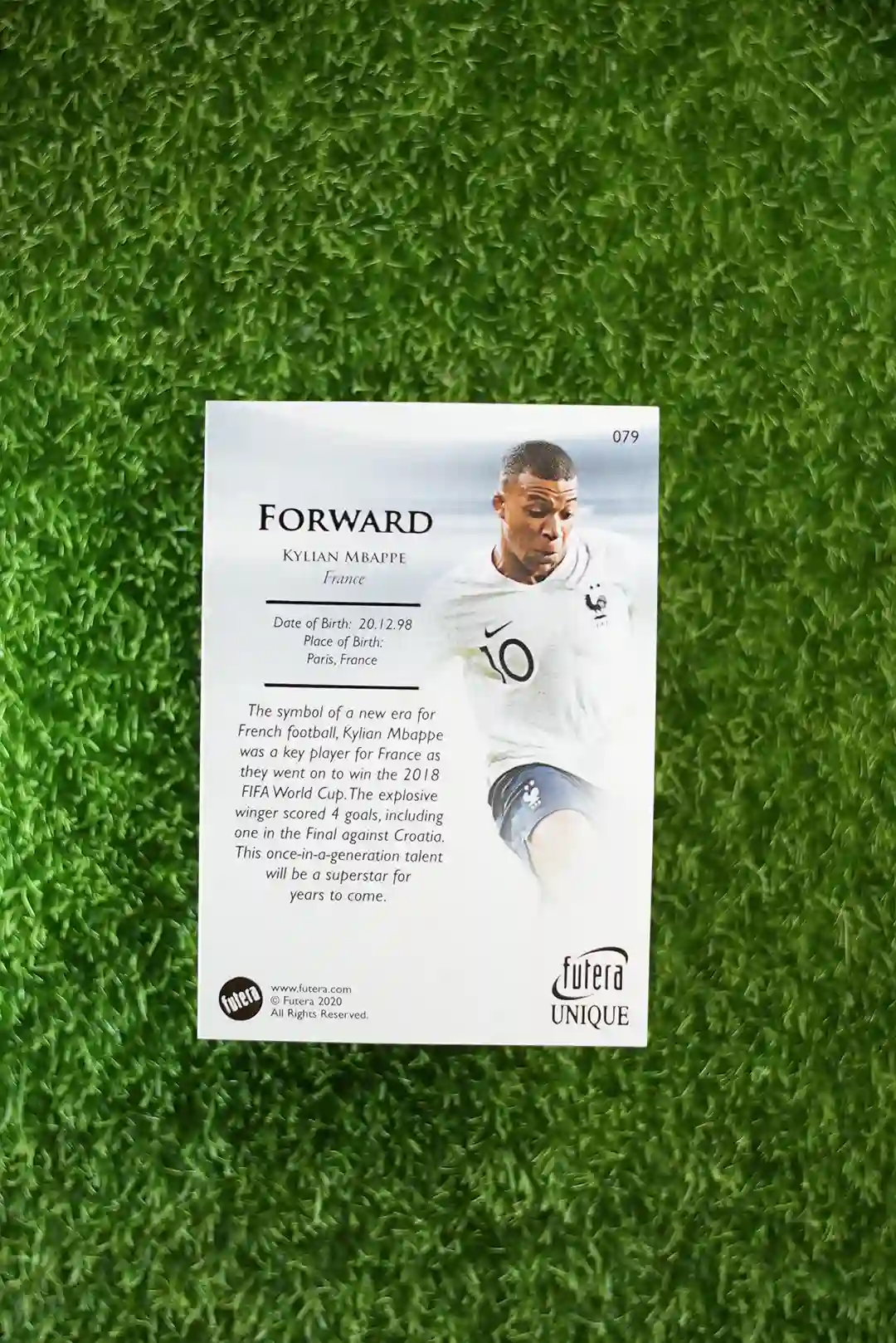 2020 Futera UNIQUE Kylian Mbappe FORWARD 079 - Image 2