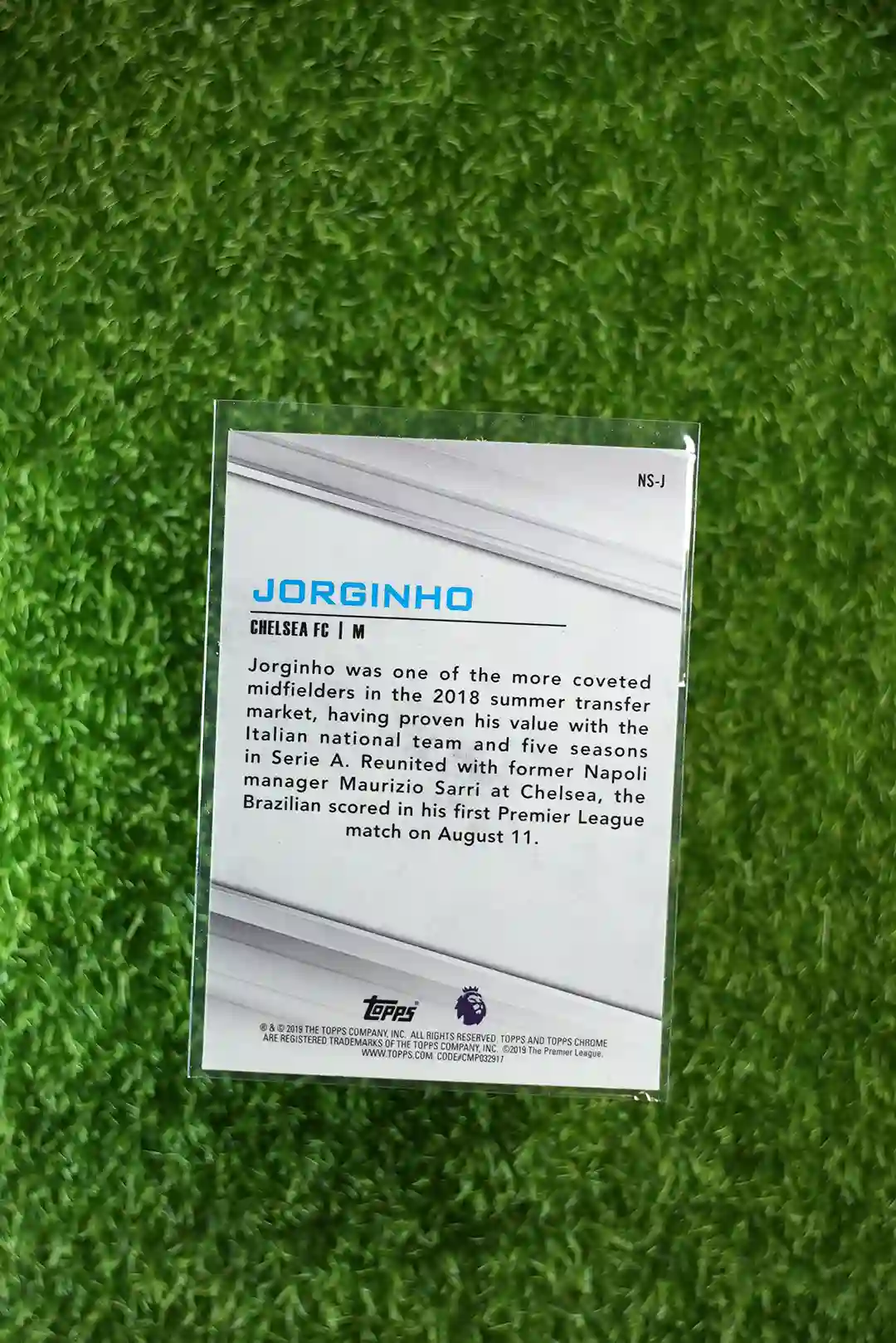 2018 Topps Chrome Premier League Jorginho New Signings NS-J - Image 2