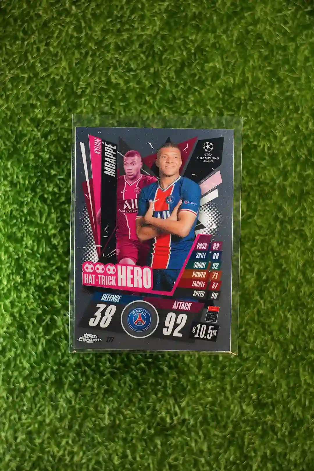 2020-21 Topps Match Attax Kylian Mbappé Hat-Trick Hero 17