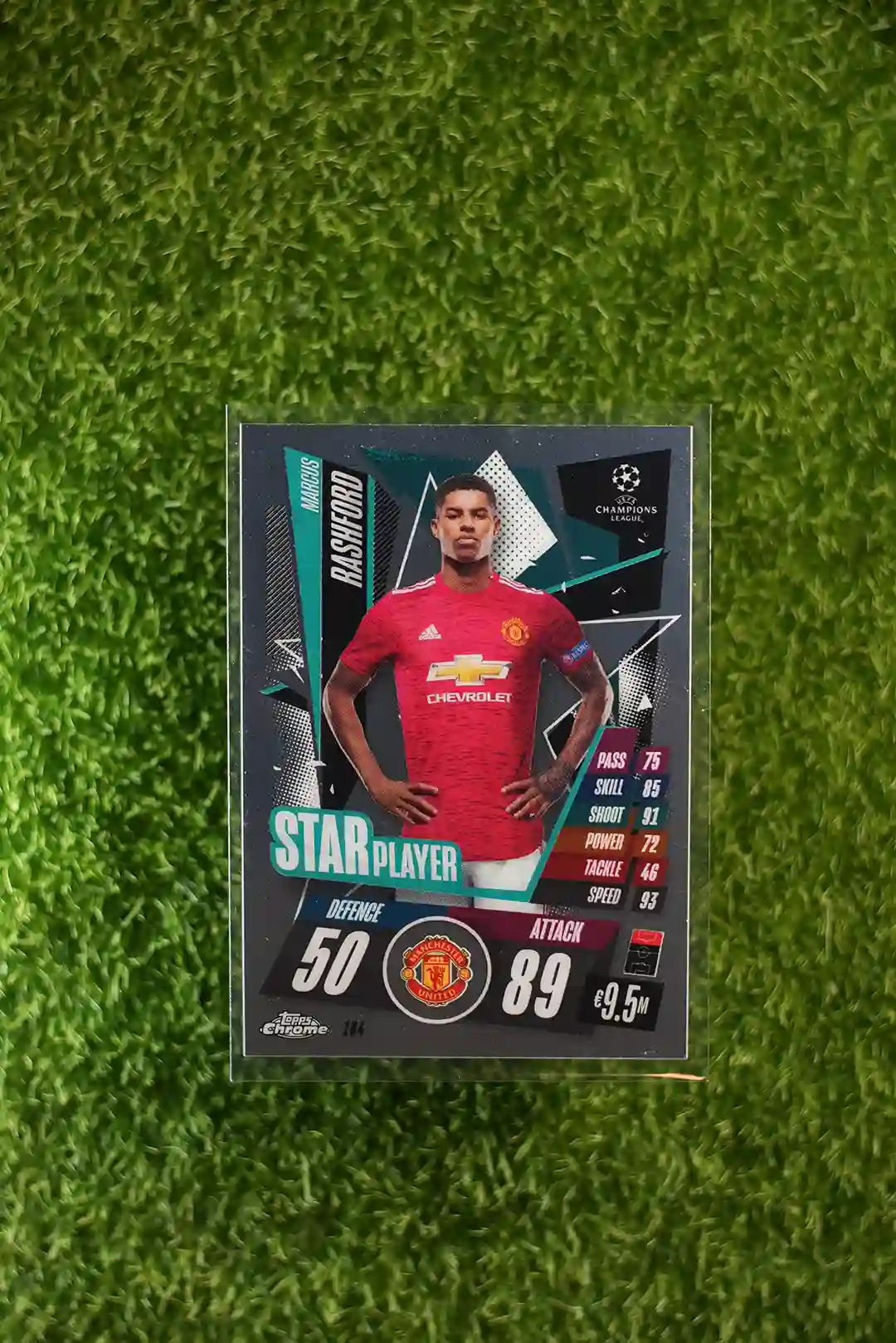 2020 Topps Match Attax Chrome Marcus Rashford Star Player 184