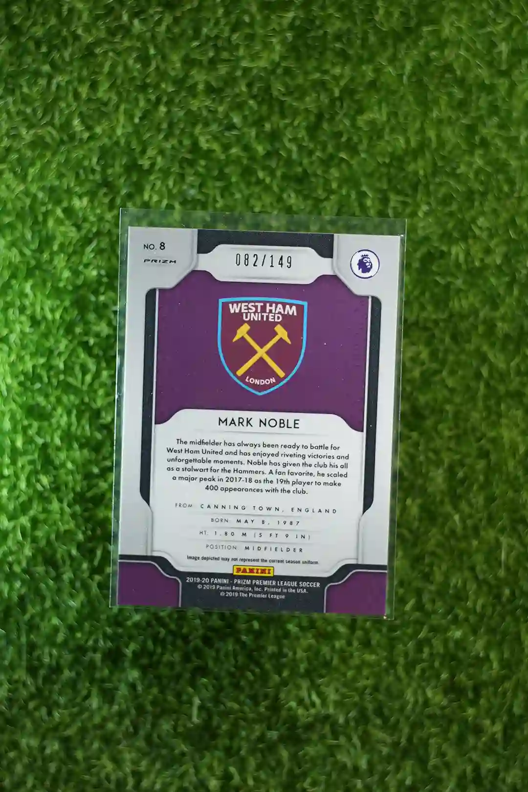 2019-20 Panini Prizm Mark Noble Base 082/149 - Image 2