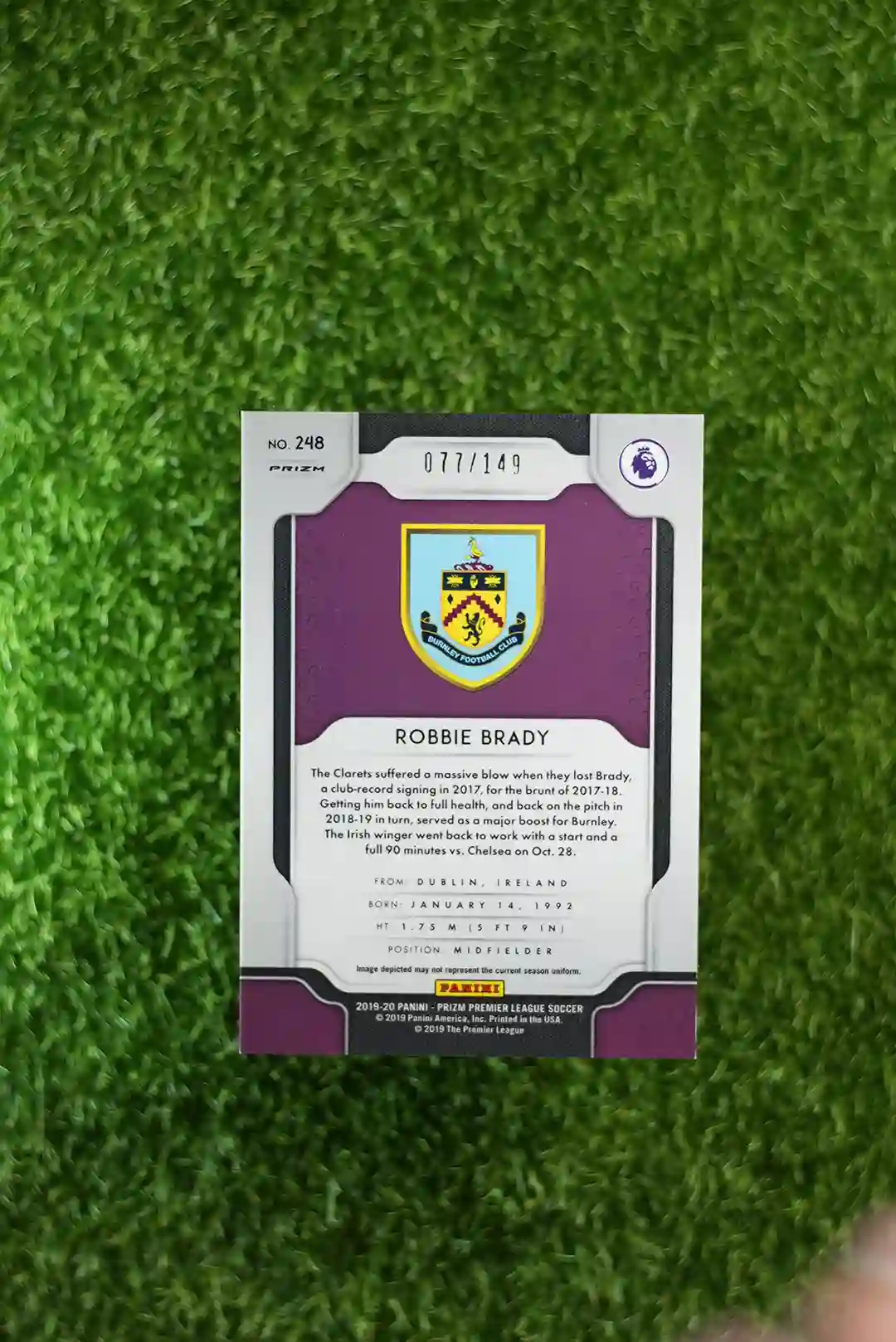 2019-20 Prizm Robbie Brady Red Prizm 077/149 - Image 2