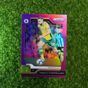 2019 Prizm Premier League Soccer Marco Stiepermann Purple Prizm RC 21/99