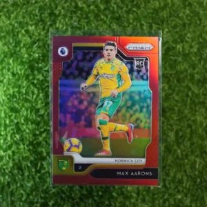 2019 Prizm Premier League Soccer Max Aarons Red Prizm RC 035/149