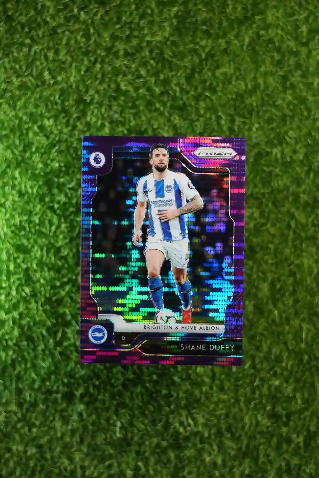 2019-20 Prizm Premier League Soccer Shane Duffy Purple Prizm Disco 02/75