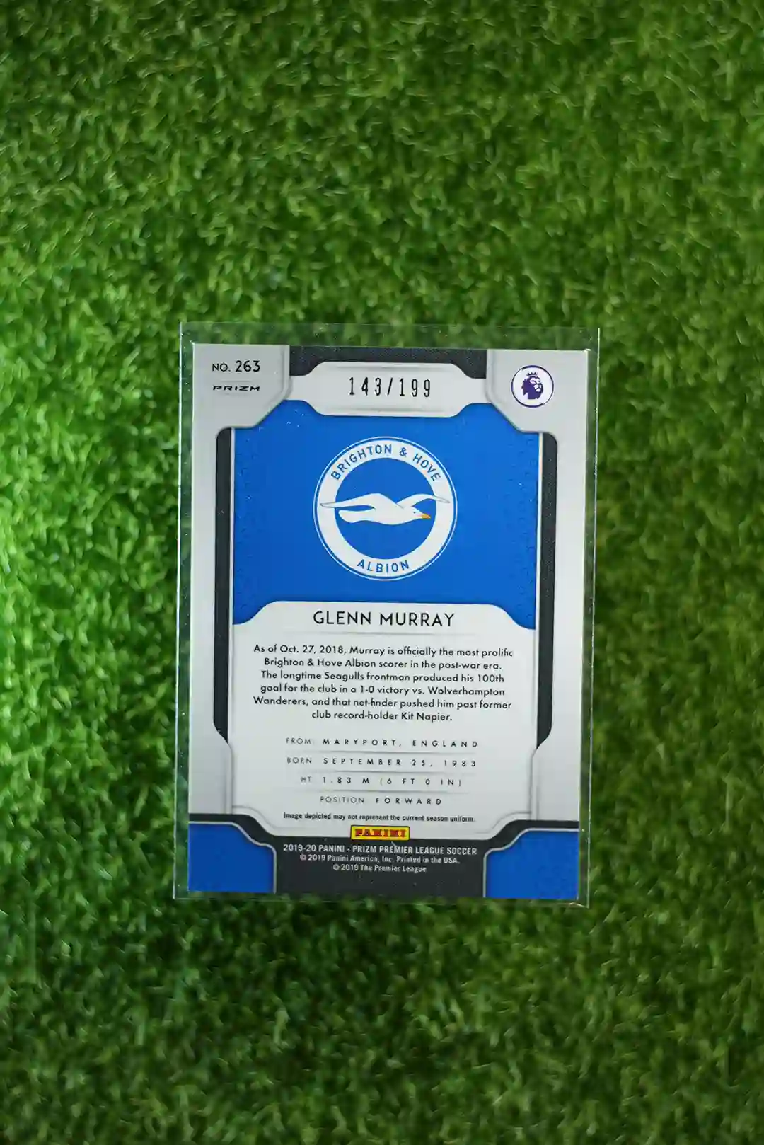 2019-20 Panini Prizm Premier League Soccer Glenn Murray Blue Prizm 143/199 - Image 2