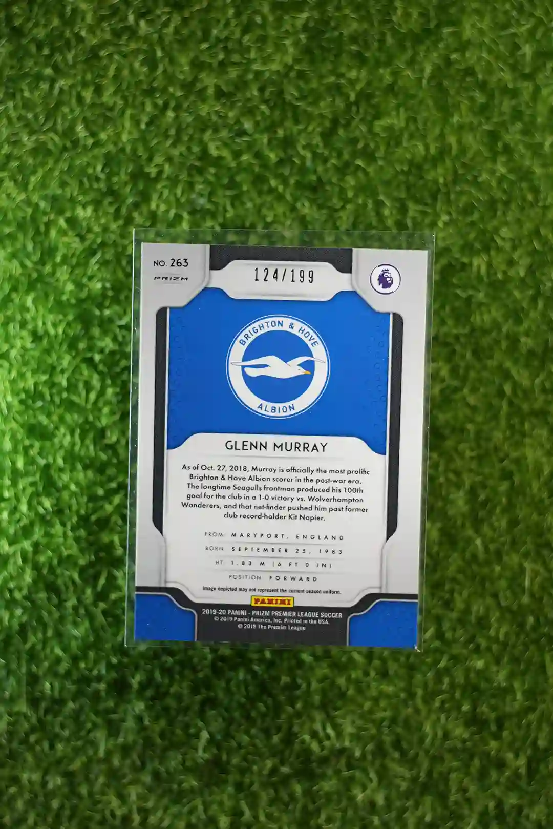 2019-20 Panini Prizm Premier League Soccer Glenn Murray Blue Prizm 124/199 - Image 2