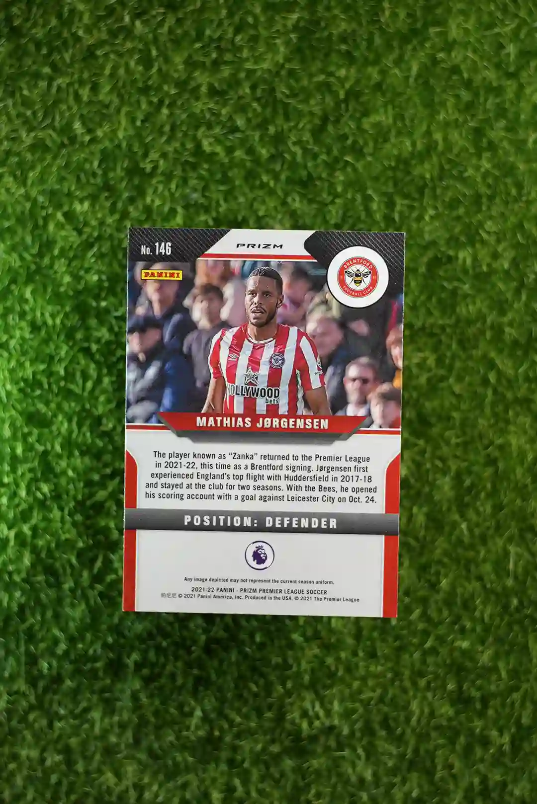 2021 Panini Prizm Premier League Soccer Mathias Jørgensen #146 - Image 2