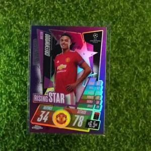 2021 Topps Match Attax Chrome Mason Greenwood Rising Star 001/299