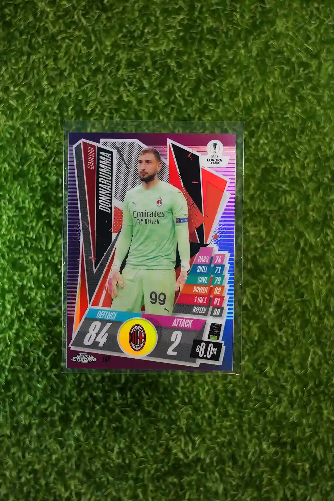 2020/21 Topps Match Attax Chrome Gianluigi Donnarumma Goalkeeper 112/299