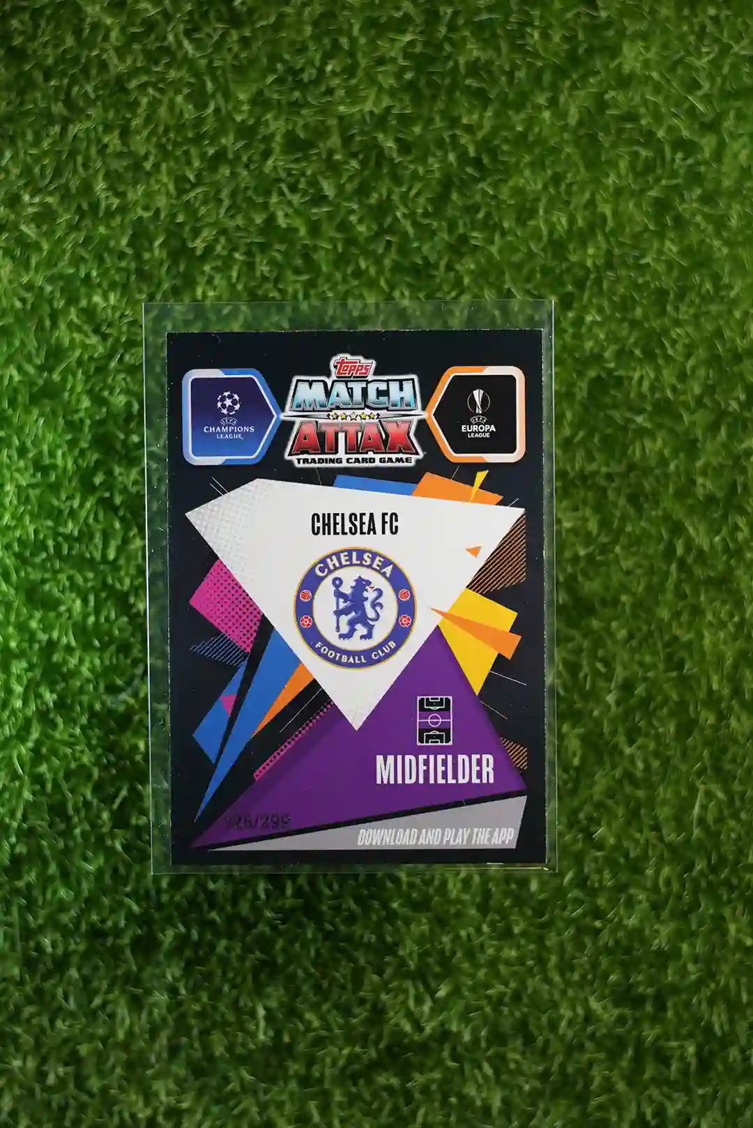 2020 Topps Match Attax UCL/UEL Hakim Ziyech Purple Chrome 026/299 - Image 2