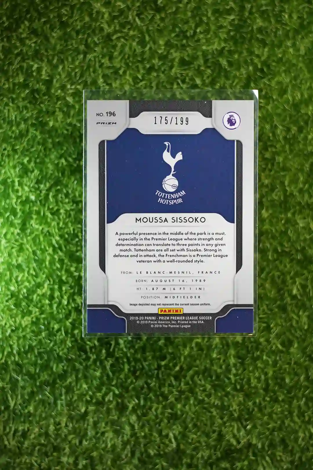 Moussa Sissoko - 2019-20 Panini Prizm Premier League Soccer Blue Prizm (175/199) - Image 2