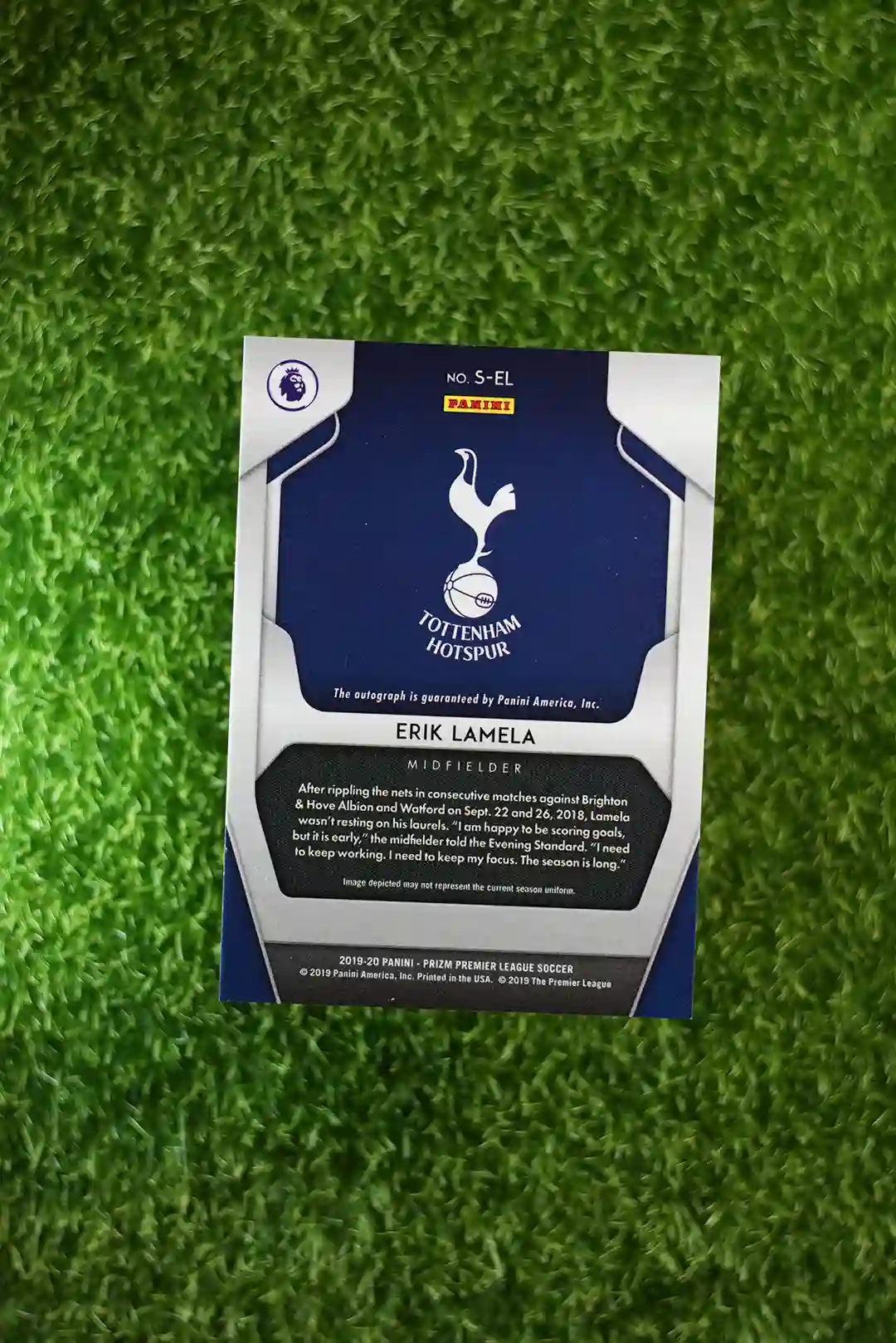 2019-20 Panini Prizm Premier League Soccer Erik Lamela Autograph - Image 2
