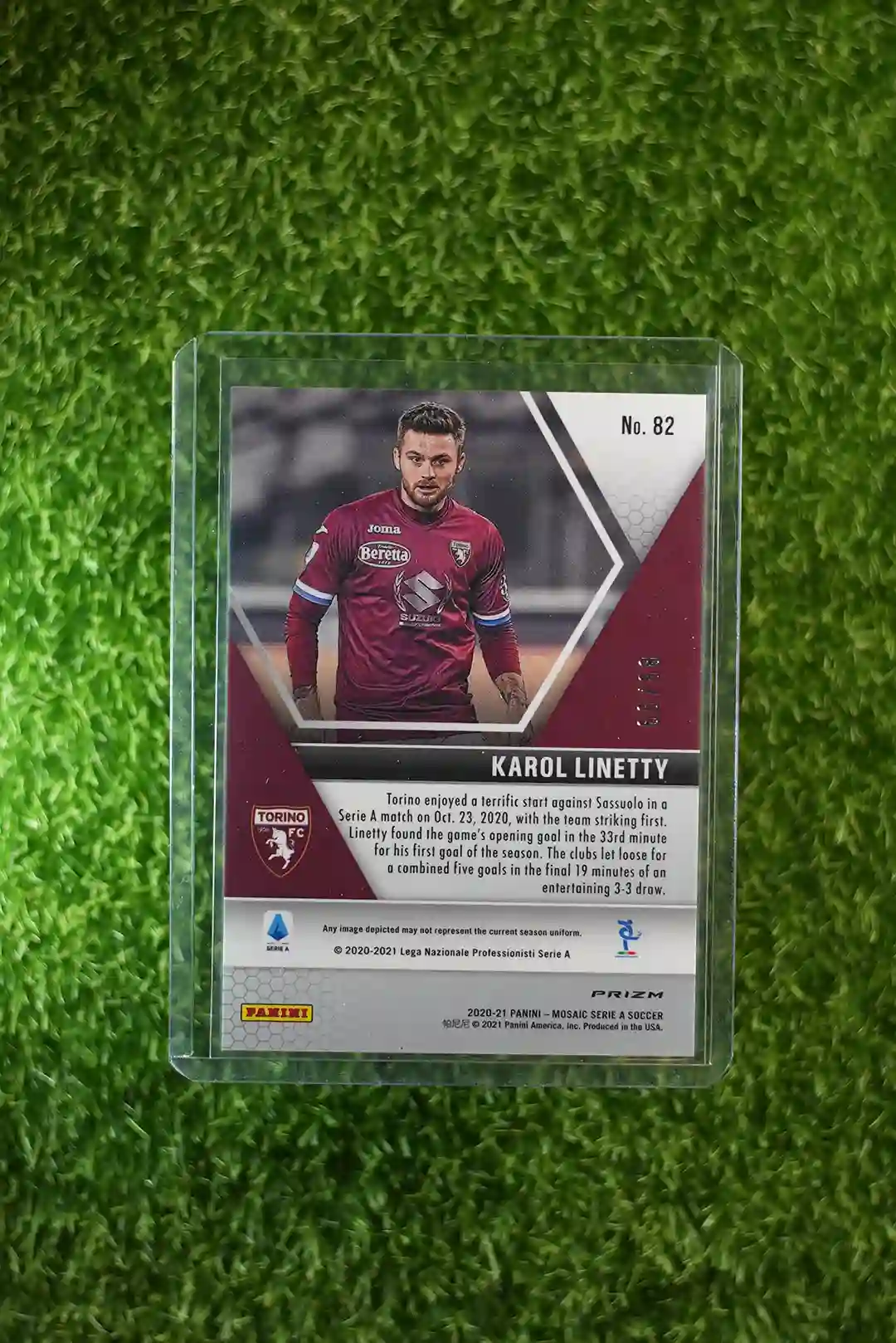 2020-21 Mosaic Karol Linetty Red Prizm 39/99 - Image 2