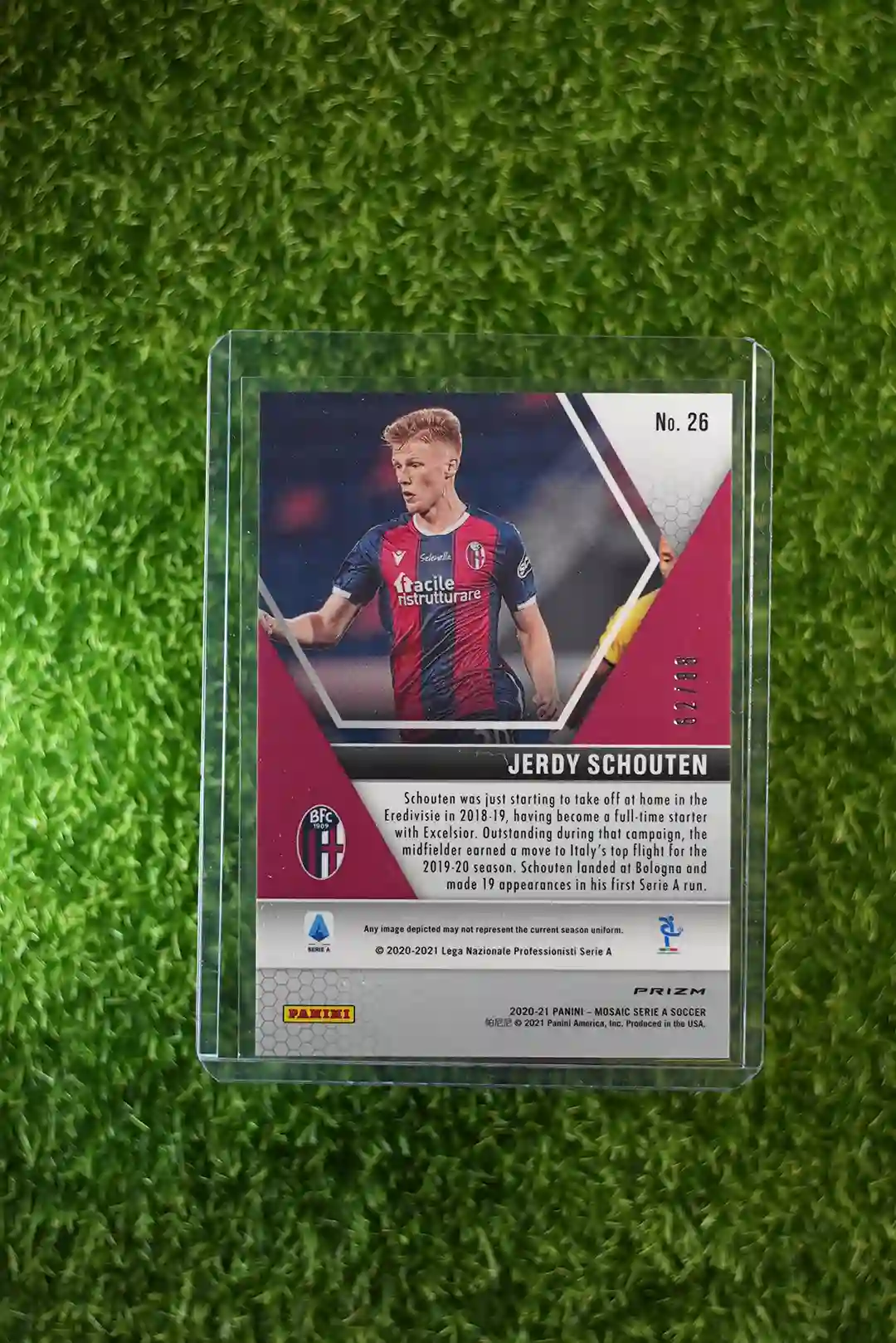 2020-21 Panini Mosaic Serie A Soccer Jerdy Schouten RC 37/99 - Image 2