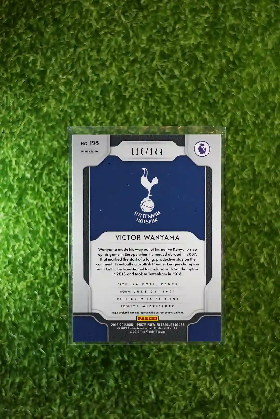 2019-20 Prizm Premier League Soccer Victor Wanyama Red Prizm 116/149 - Image 2