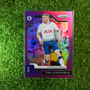 2019 Panini Prizm Premier League Soccer Toby Alderweireld Purple Prizm 184 52/99