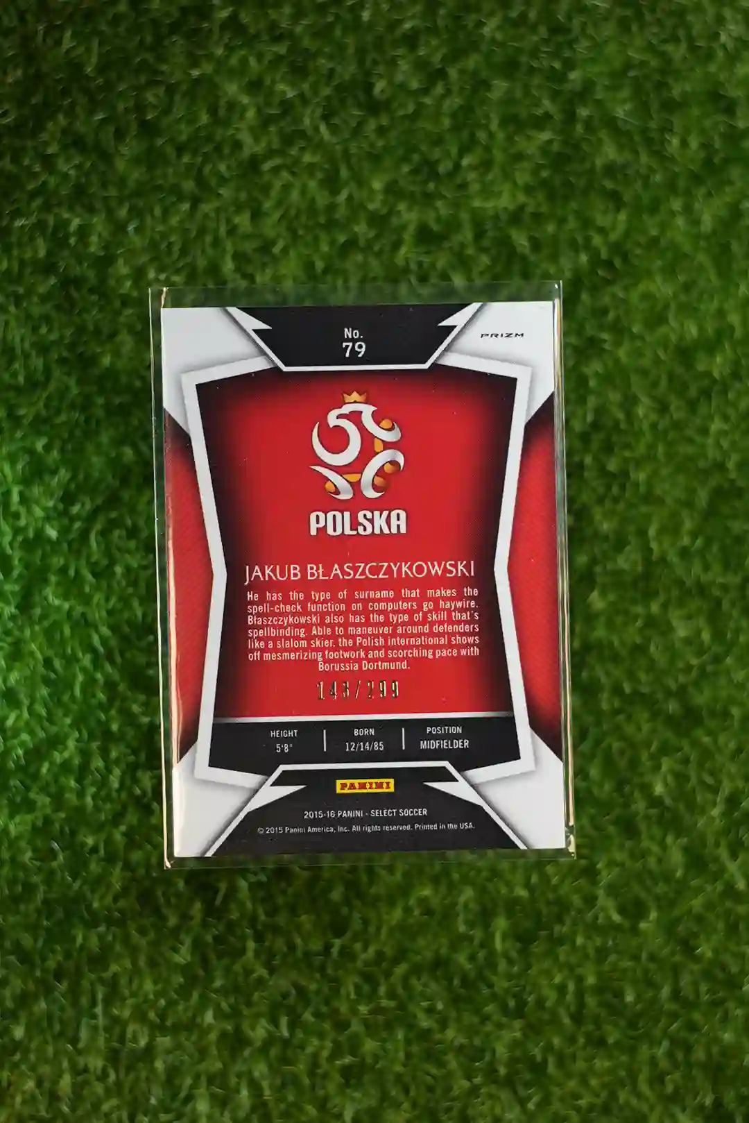 2015-16 Select Soccer Jakub Błaszczykowski Base Blue 143/299 - Image 2