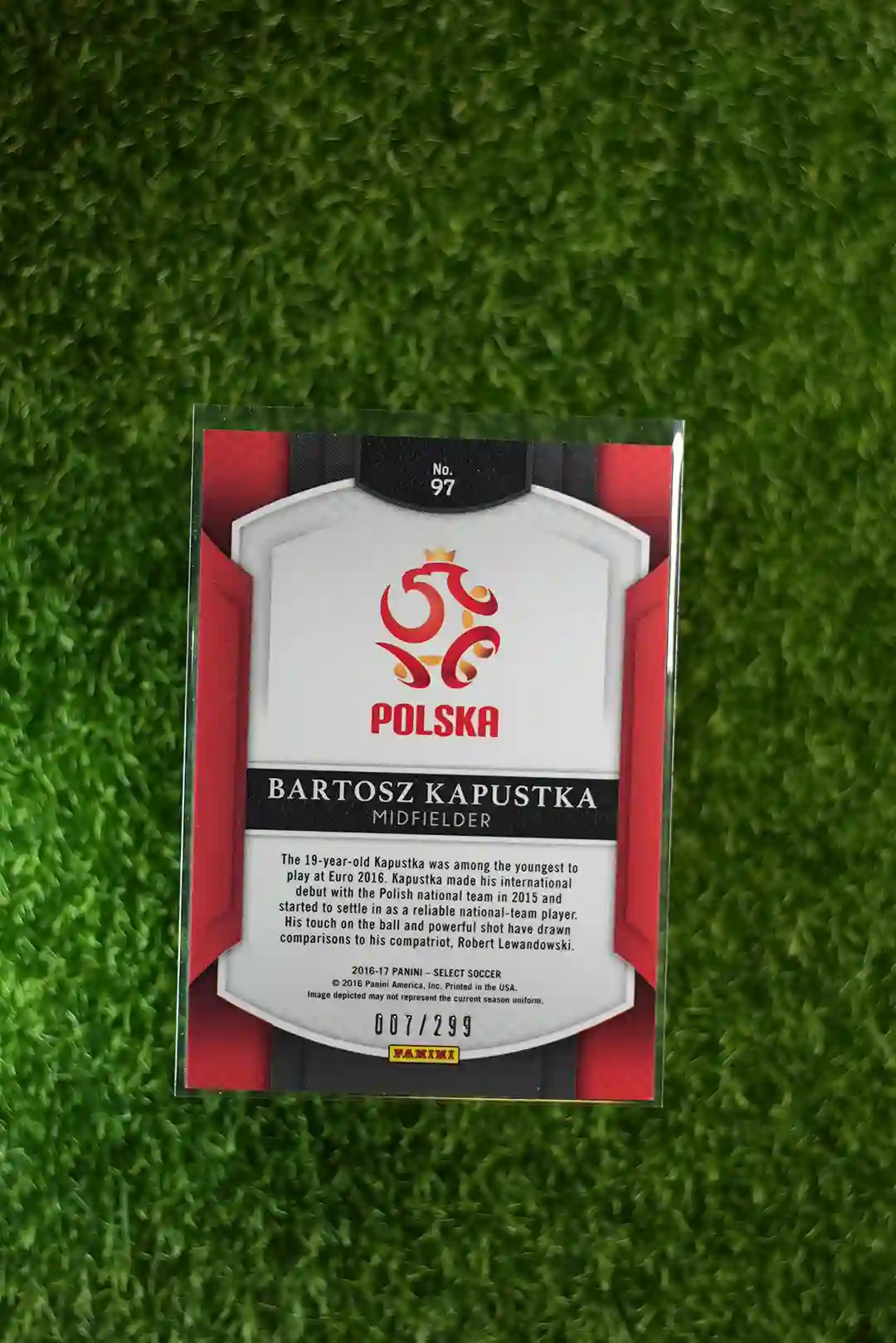 2016-17 Select Soccer Bartosz Kapustka 077/299 - Image 2