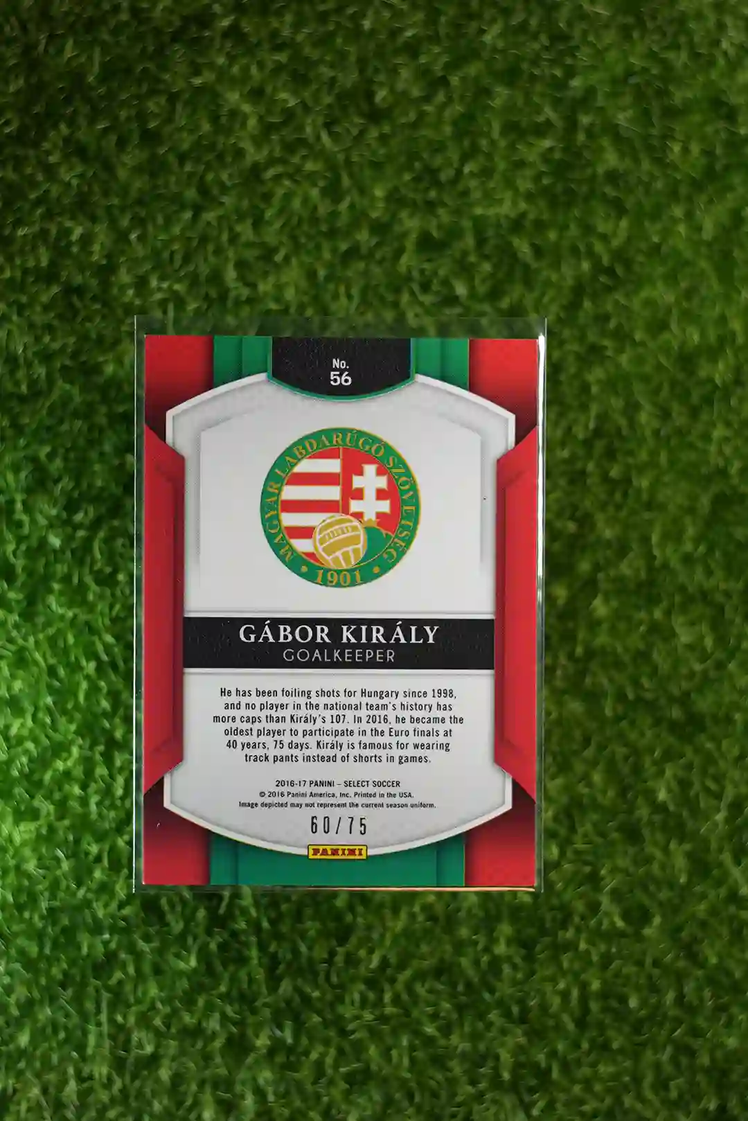 2016-17 Panini Select Soccer Gábor Király Base Parallel 60/75 - Image 2