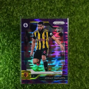 2019-20 Prizm Premier League Soccer Adrian Mariappa Purple Shimmer Prizm RC 44/75