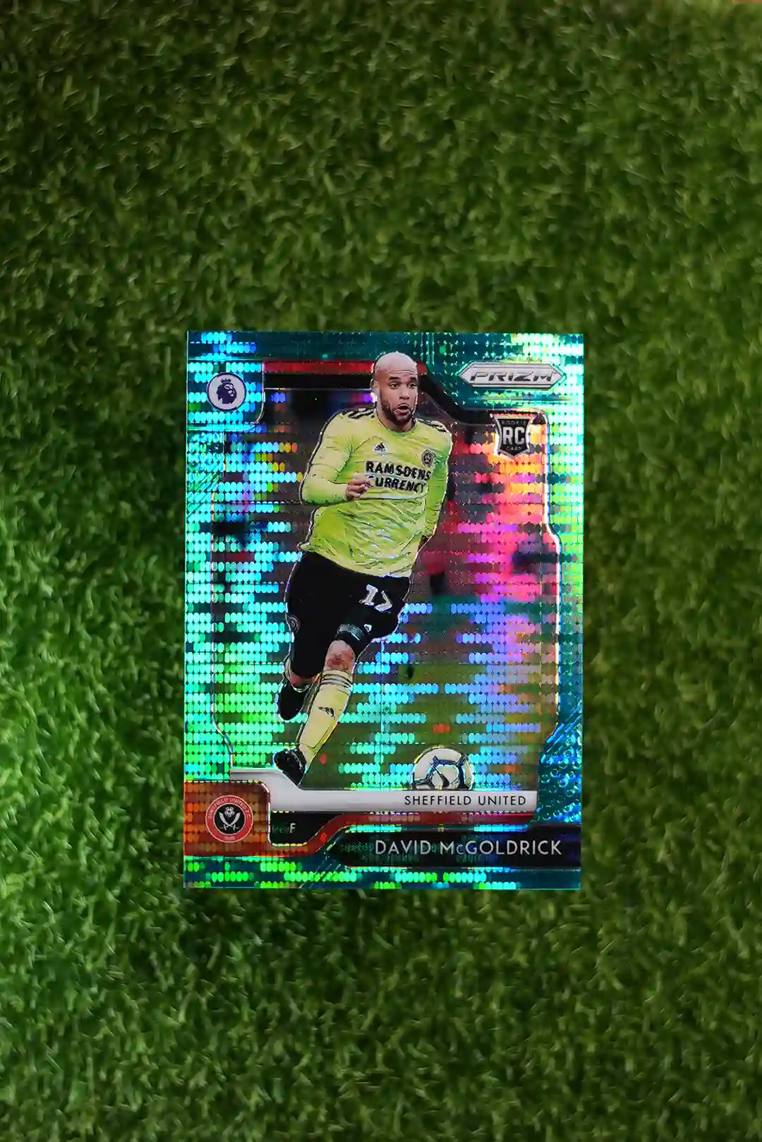 2019-20 Panini Prizm David McGoldrick Aqua Prizm RC 09/35