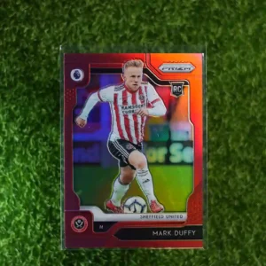 2019 Prizm Premier League Soccer Mark Duffy RC Red Prizm 102/149