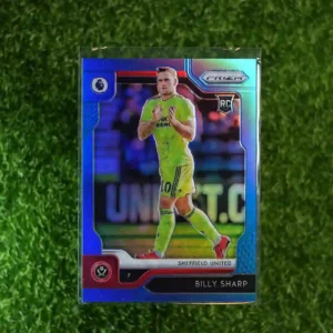 2019 Prizm Premier League Soccer Billy Sharp RC Blue Prizm 050/199