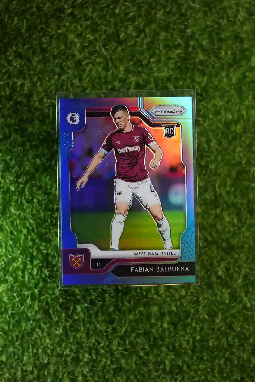2019-20 Panini Prizm Premier League Soccer Fabian Balbuena Blue Prizm RC 185/199