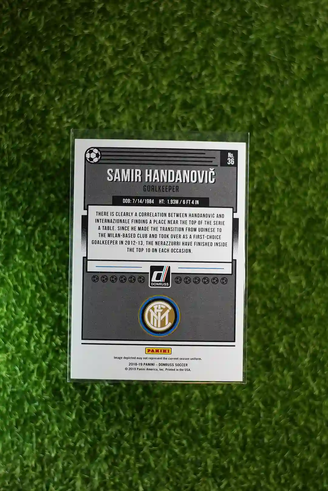 2018-19 Donruss Samir Handanovic Press Proof 12/75 - Image 2