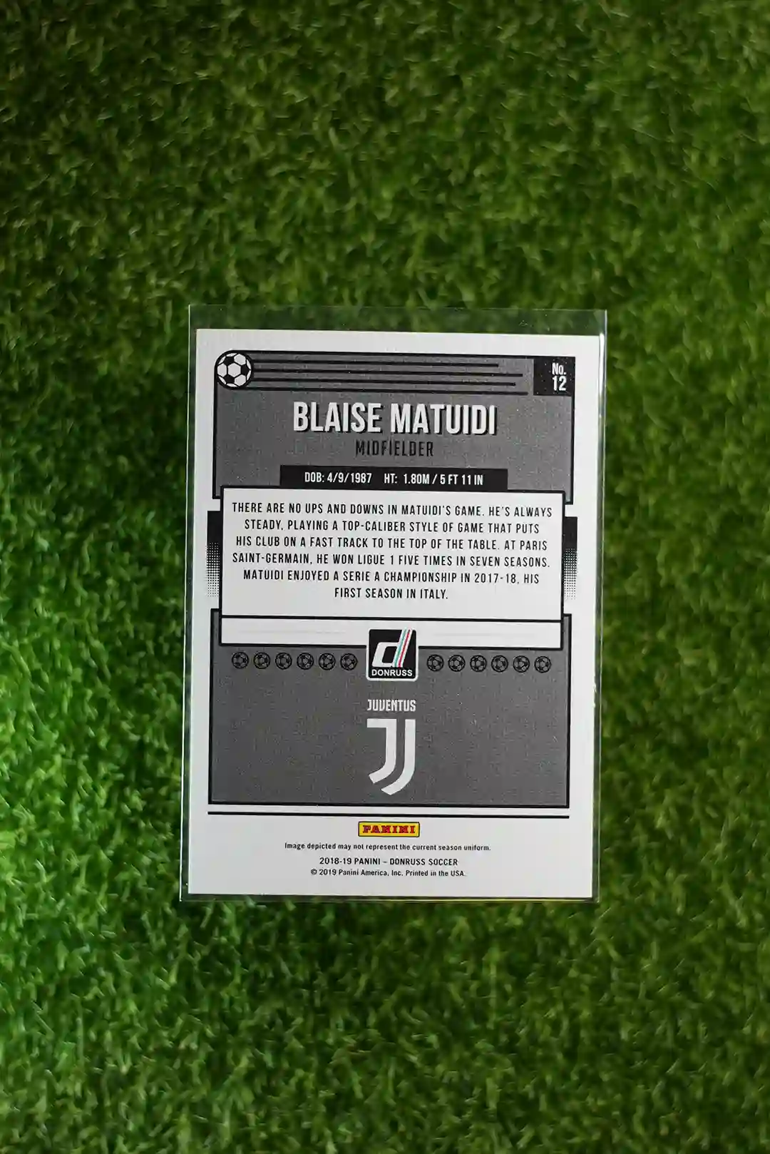 2018-19 Donruss Blaise Matuidi Press Proof 04/25 - Image 2