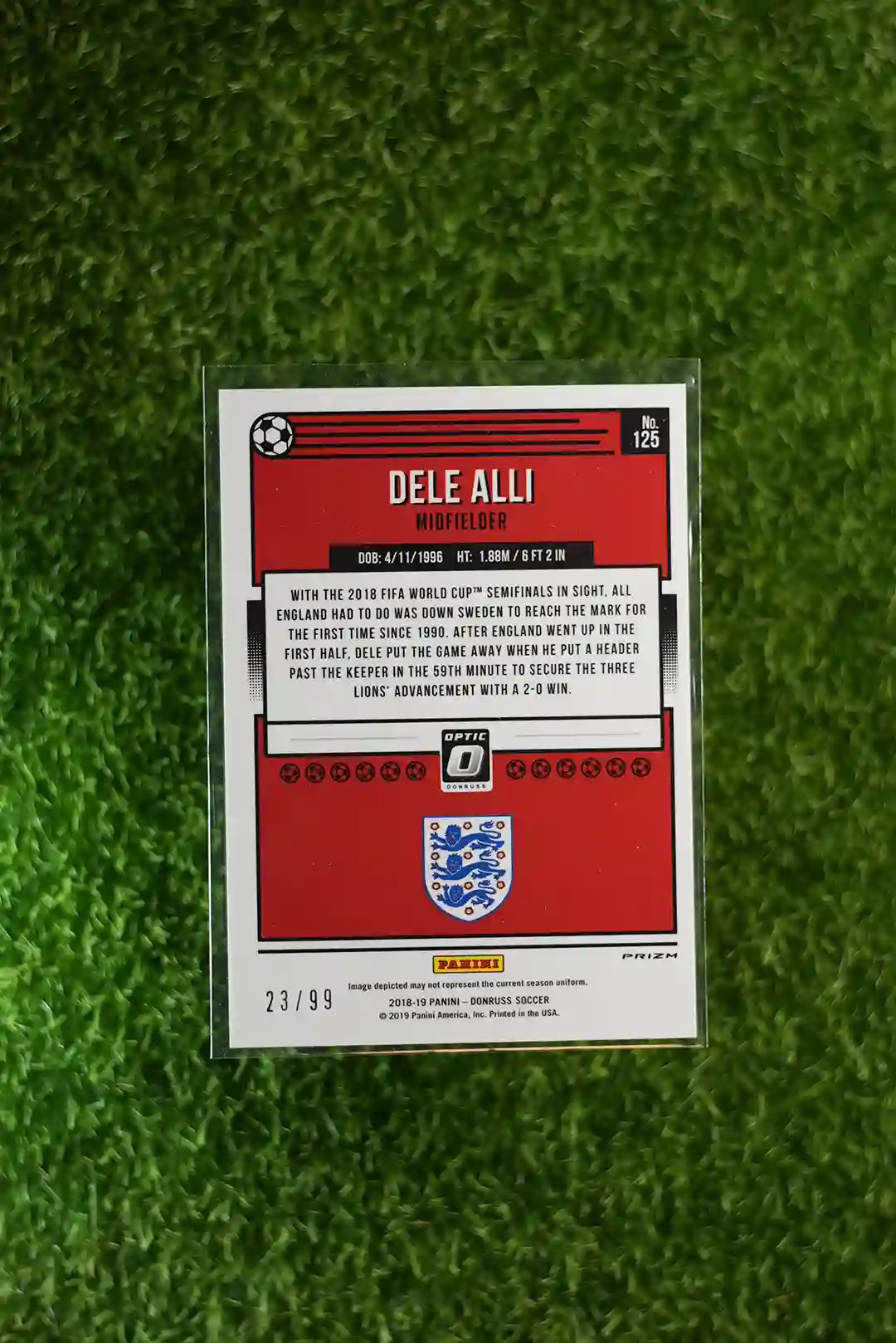 2018-19 Donruss Optic Soccer Dele Alli Optic 23/99 - Image 2
