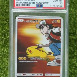 2018 Pokemon RED'S PIKACHU P.M. JPN. SM PROMO P.M. CNTR. 20TH ANNV. CMP. 270/SM-P