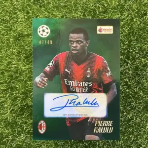 2023 Topps Merlin AC Milan Pierre Kalulu Merlin Heritage Card Collection 7 Certified Auto, Numbered  47/49