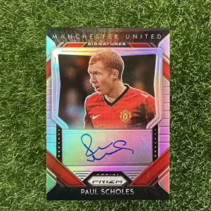 2020-21 Panini Manchester United Paul Scholes Prizm Premier League Soccer S-PSC Auto, Signatures 25/25