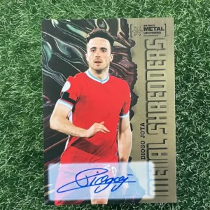 2022 Skybox Liverpool Diogo Jota 2022 Skybox Metal Universe Champions: Metal Shredders 129 Auto 1/10