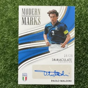 2023-24 Panini America Italy Paolo Maldini Immaculate  MM-PM Auto, Modern Marks subset,  16/25