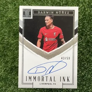 2022-23 Panini Liverpool FC Darwin Núñez Impeccable Premier League Soccer IM-NUN Auto, Immortal Ink,  43/59